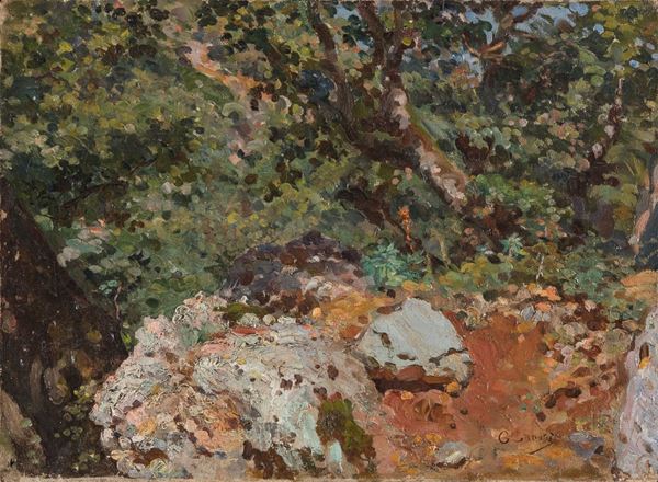 PICCOLO DIPINTO PAESAGGIO DI GIUSEPPE CAROSI