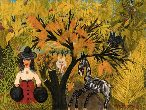 DIPINTO NAIF FORESTA