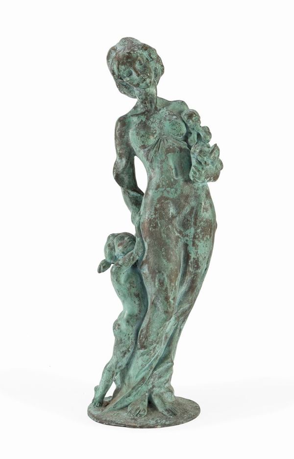 BRONZO DONNA E BIMBO