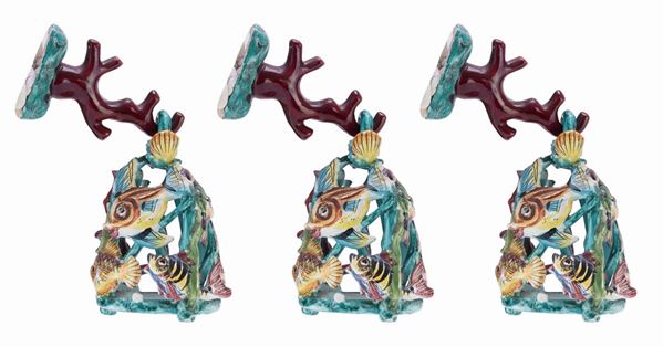 TRE APPLIQUES CERAMICA VIETRI