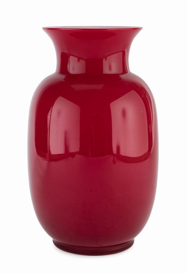 VASO VETRO ROSSO VEART