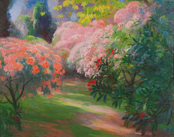 DIPINTO DI AMEDEO BOCCHI VILLA STROHL-FERN