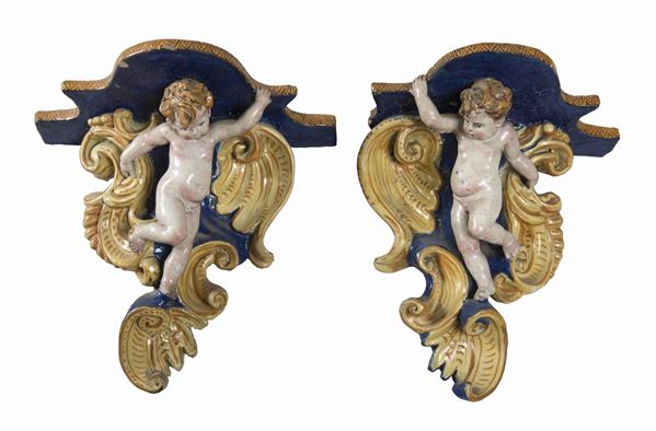 COPPIA MENSOLE IN CERAMICA