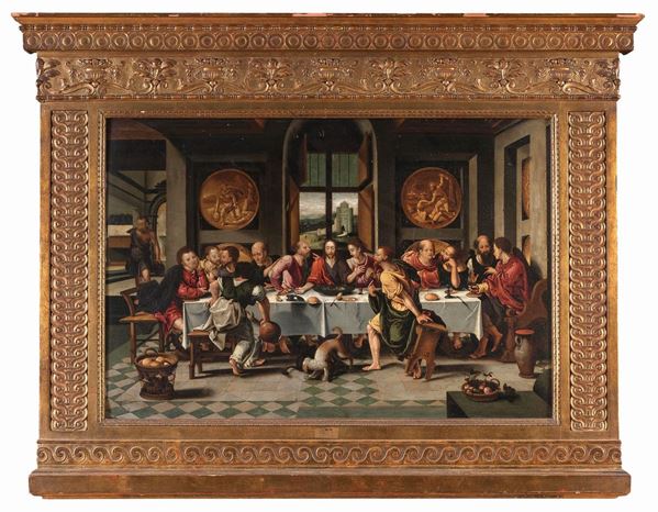 DIPINTO ULTIMA CENA DI MANIERA DI PIETER VAN AELST