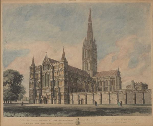 INCISIONE CATTEDRALE DI SALSBURY