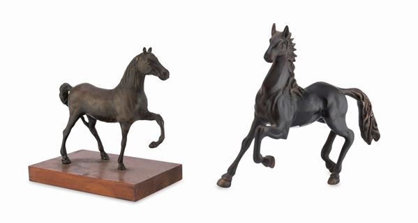 DUE SCULTURE DI CAVALLI