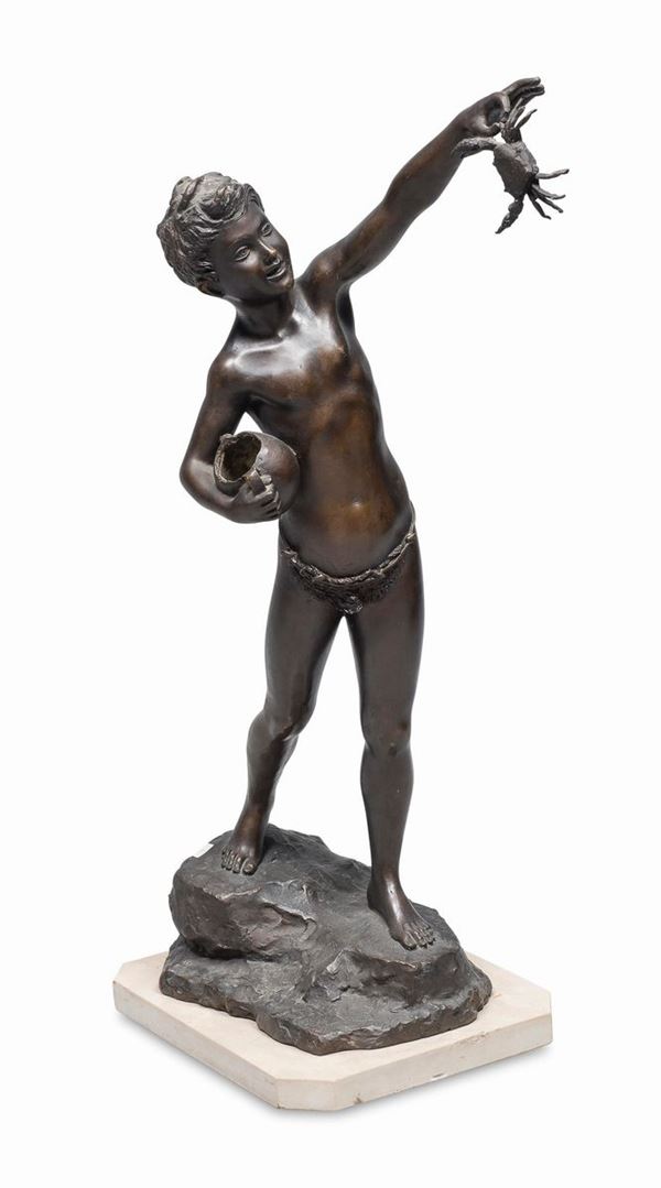 BRONZO PECATORELLO DI GIOVANNI DE MARTINO