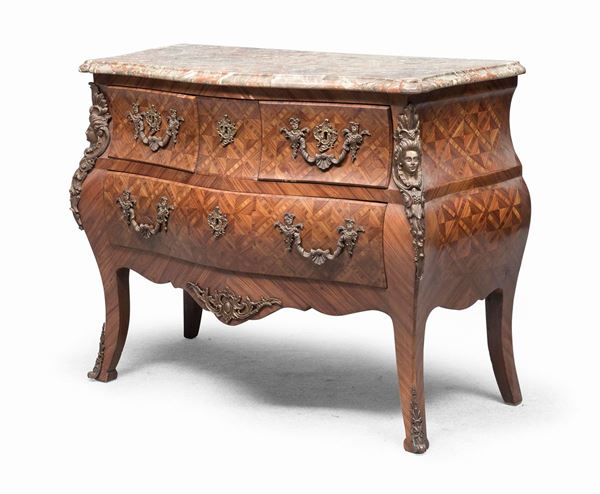 COMMODE FRANCESE A MARQUETERIES