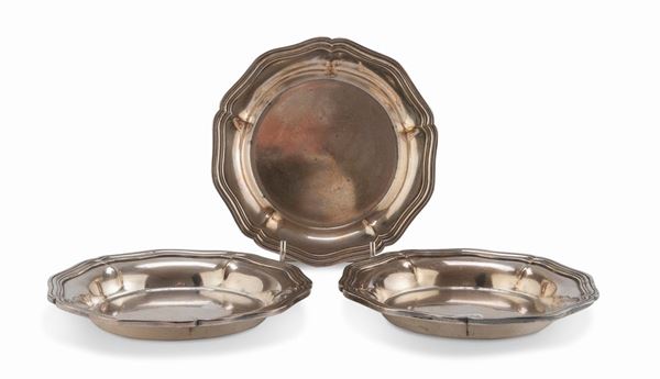TRE PIATTINI IN SILVERPLATED CHRISTOFLE