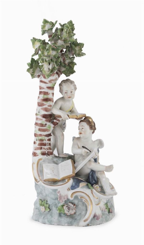 GRUPPO IN PORCELLANA PUTTI