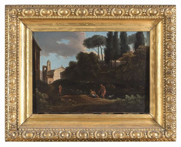 DIPINTO VEDUTA ROMANA DEL SETTECENTO