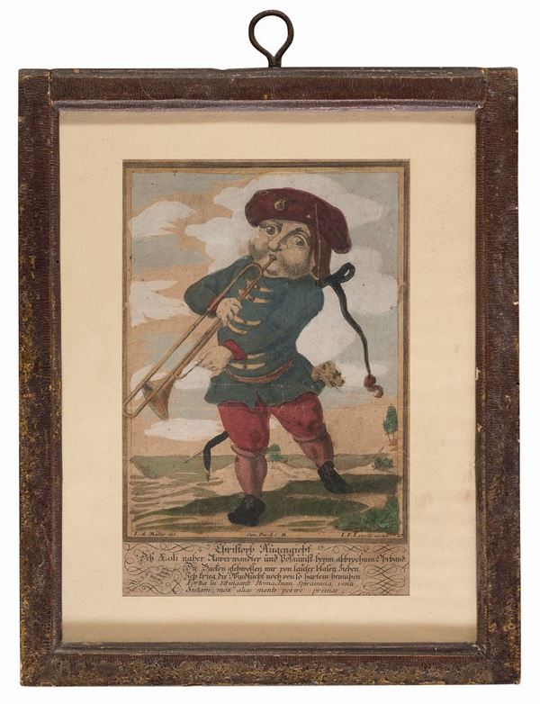 INCISIONE CARICATURALE DI JOSEPH LEOPOLD