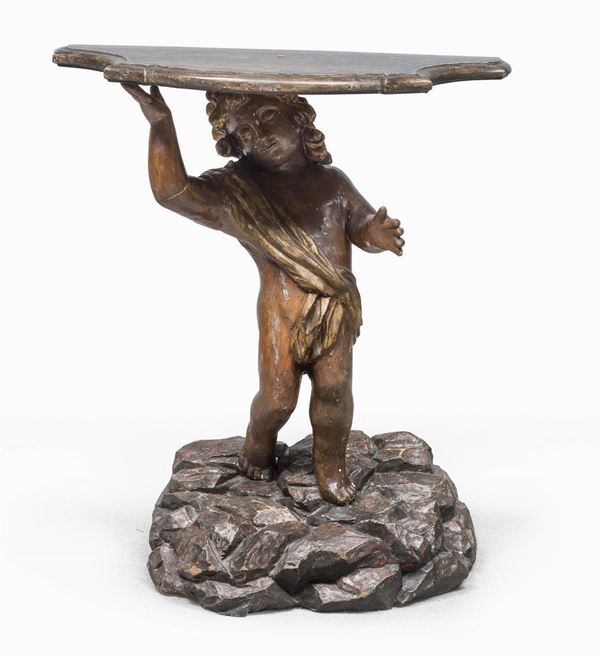 CONSOLE CON PUTTO ROMANA