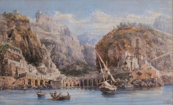 DIPINTO VEDUTA DI ATRANI DI GIOVANNI LANZA