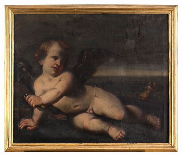 DIPINTO CUPIDO DI SCUOLA BOLOGNESE