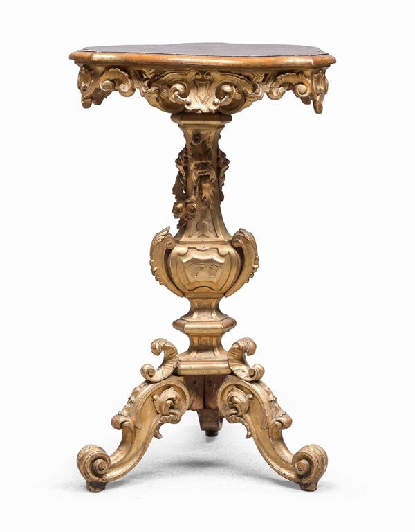TAVOLINO IN LEGNO DORATO ROMANO