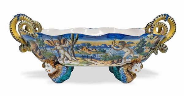 CENTROTAVOLA IN MAIOLICA DI CANTAGALLI