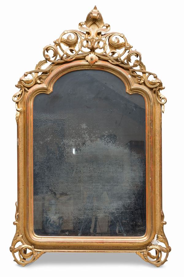 SPECCHIERA IN LEGNO DORATO