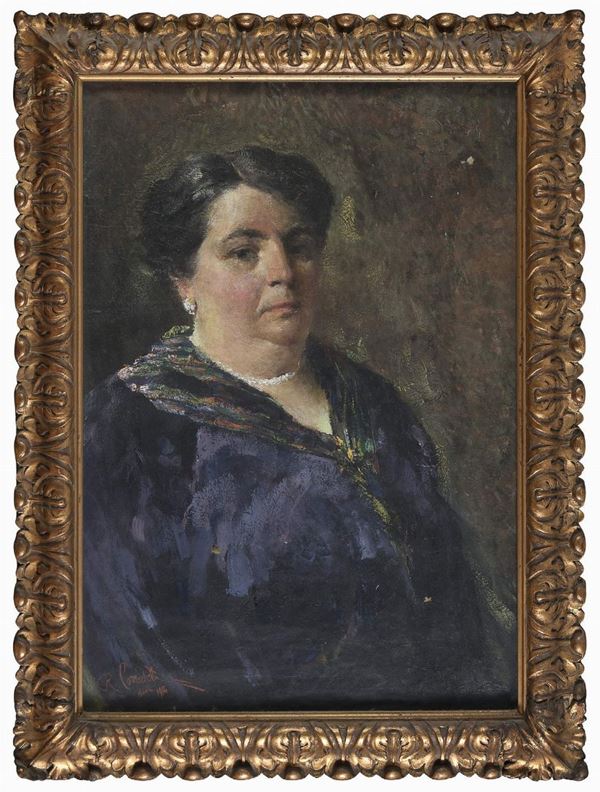 COPPIA DI DIPINTI RITRATTI F.TI R. CORRADETTI