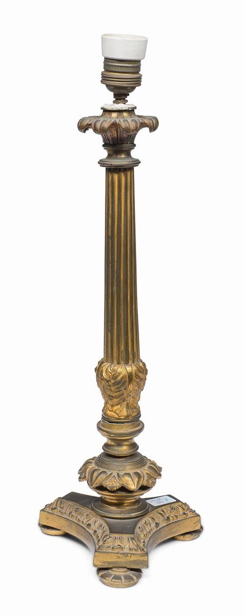 CANDELIERE IN BRONZO LUIGI XVI