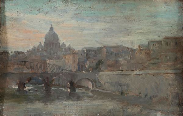 DIPINTO VEDUTA DI ROMA DI V. POVEDA