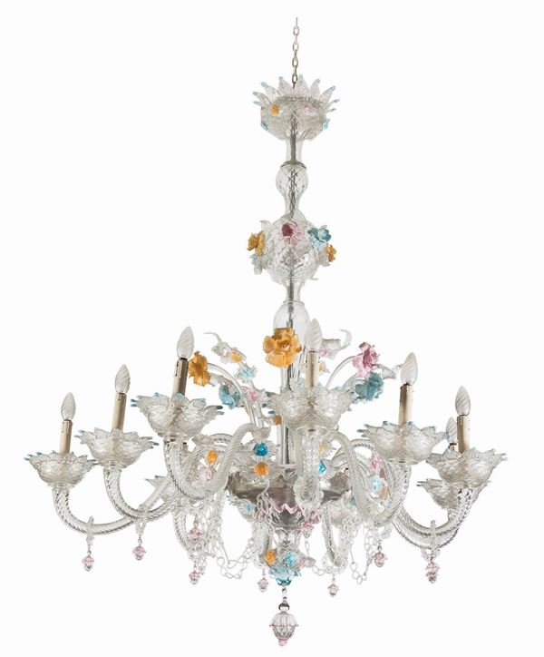LAMPADARIO IN VETRO DI VENEZIA