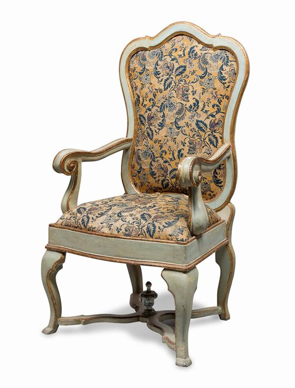 TRONO IN LEGNO LACCATO MARCHIGIANO