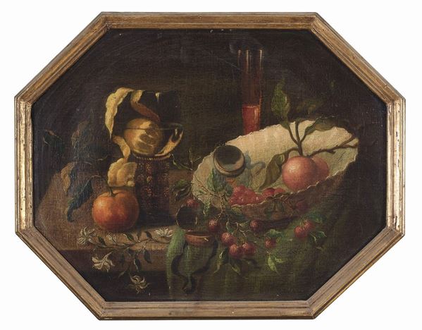 COPPIA DIPINTI NATURE MORTE DEL SETTECENTO