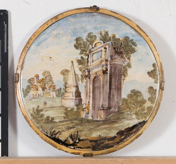 TONDO IN MAIOLICA DI CASTELLI