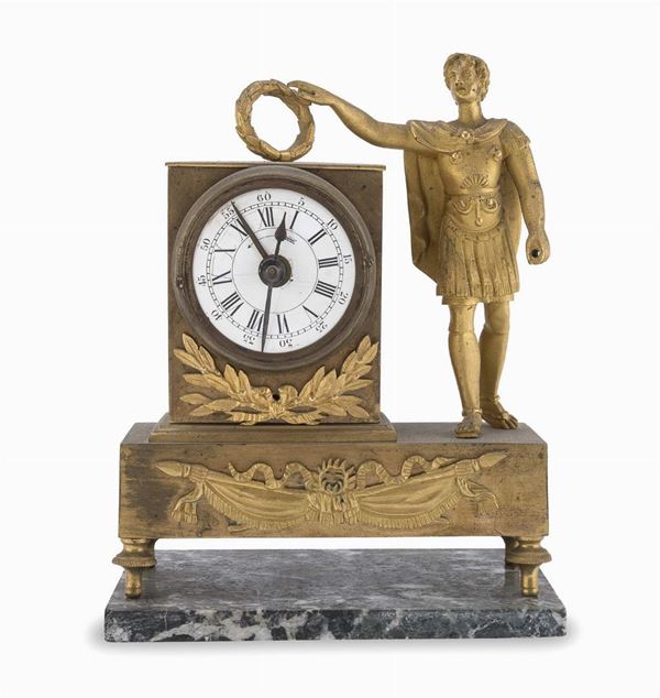 PICCOLO OROLOGIO IN BRONZO DEL PERIODO LUIGI XVI