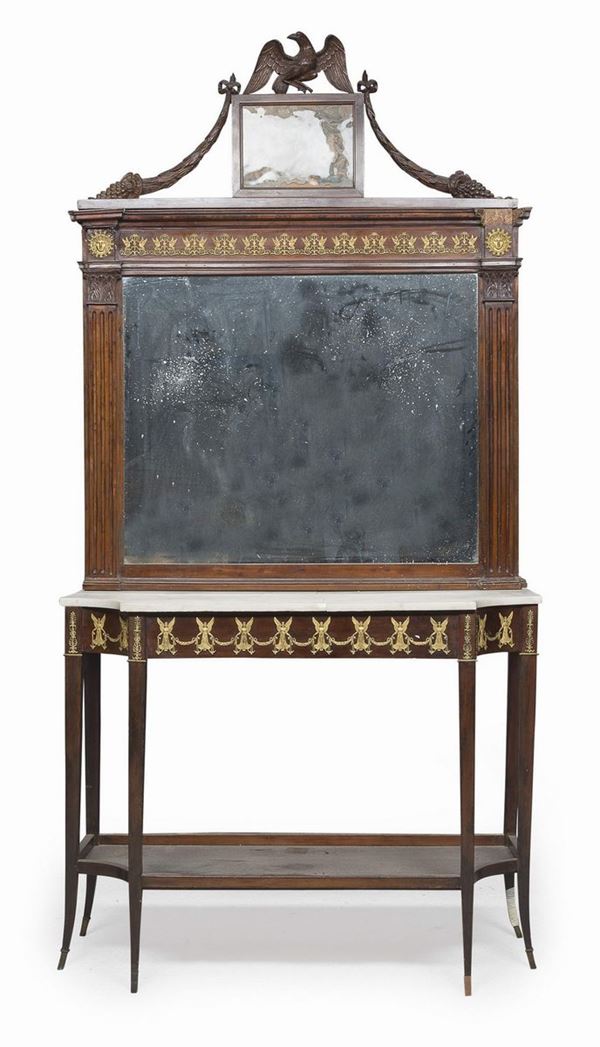 CONSOLE CON SPECCHIERA LUCCHESE