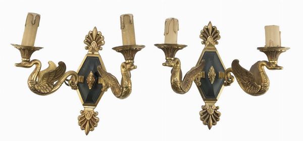 COPPIA DI APPLIQUES DI STIILE IMPERO