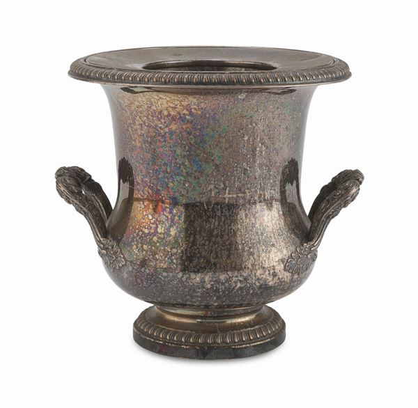 PORTA BOTTIGLIE IN SILVERPLATED, PARIGI 1865 ca