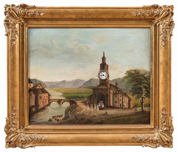DIPINTO CON OROLOGIO