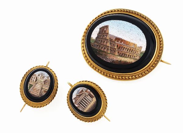PARURE CON MICROMOSAICI ROMANI