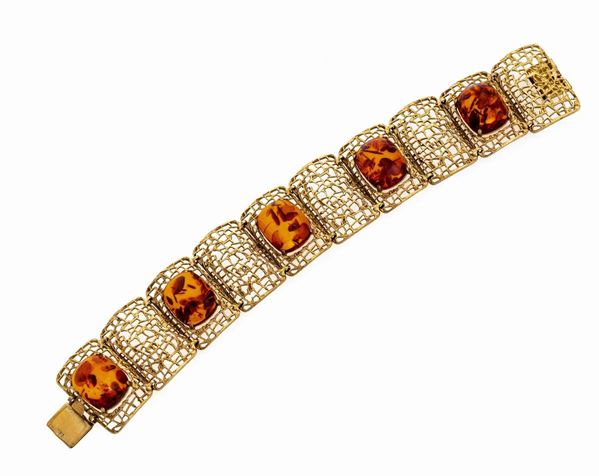 BRACCIALE CON AMBRA ANNI &#39;50
