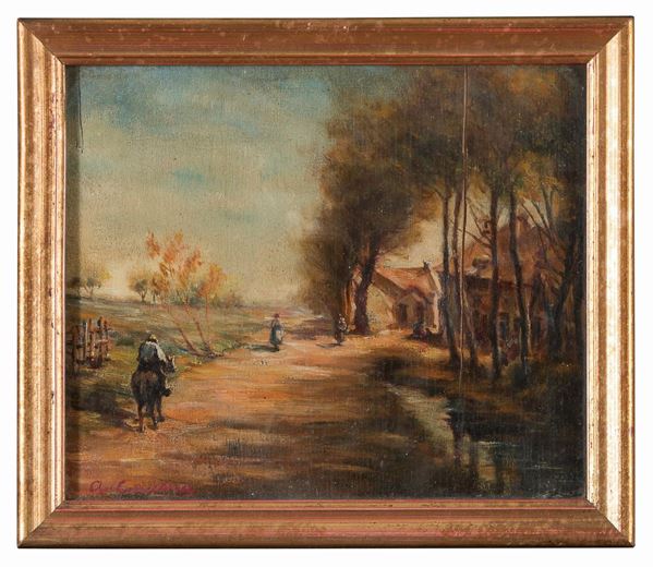 COPPIA DI PAESAGGI DI ANGELO CREMONA