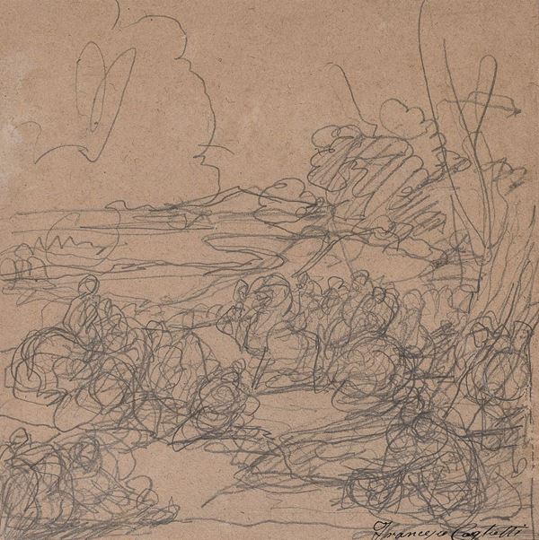 DISEGNO BATTAGLIA DI FRANCESCO COGHETTI