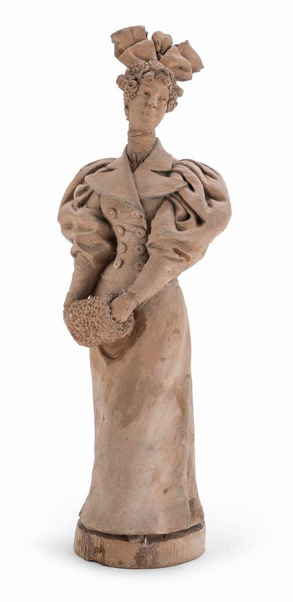 SCULTURA DONNA IN TERRACOTTA