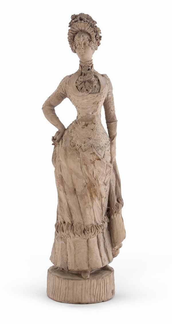 SCULTURA DONNA IN TERRACOTTA