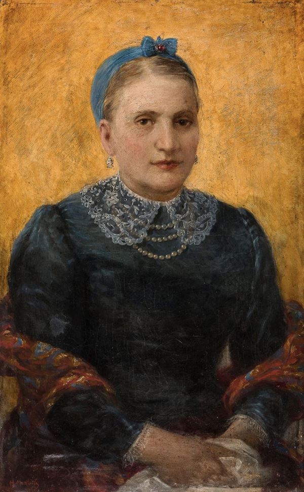 DIPINTO DONNA DI PITTORE NORDEUROPEO