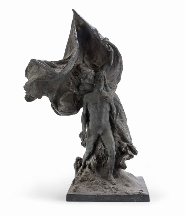 SCULTURA IL P&#232;ICCOLO E L&#39;ITALIA DI LEONARDO BISTOLFI